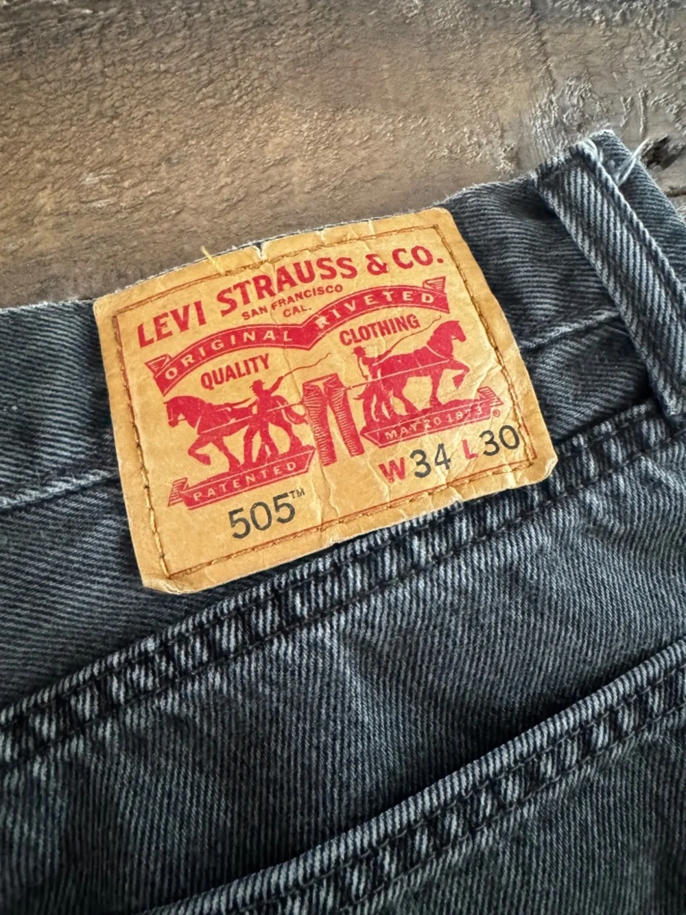 505 Levi's Black Jeans W34 L30